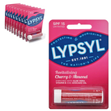 Lypsyl Cherry & Almond Lip Balm SPF15 Carded Stick 4.2g | Pack of 9