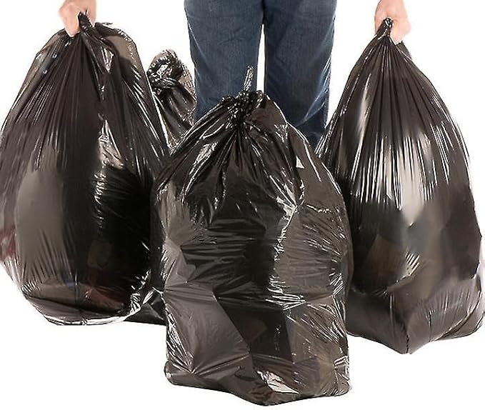 Made in Britain Black Heavy Duty 50L Refuse Sacks 20s