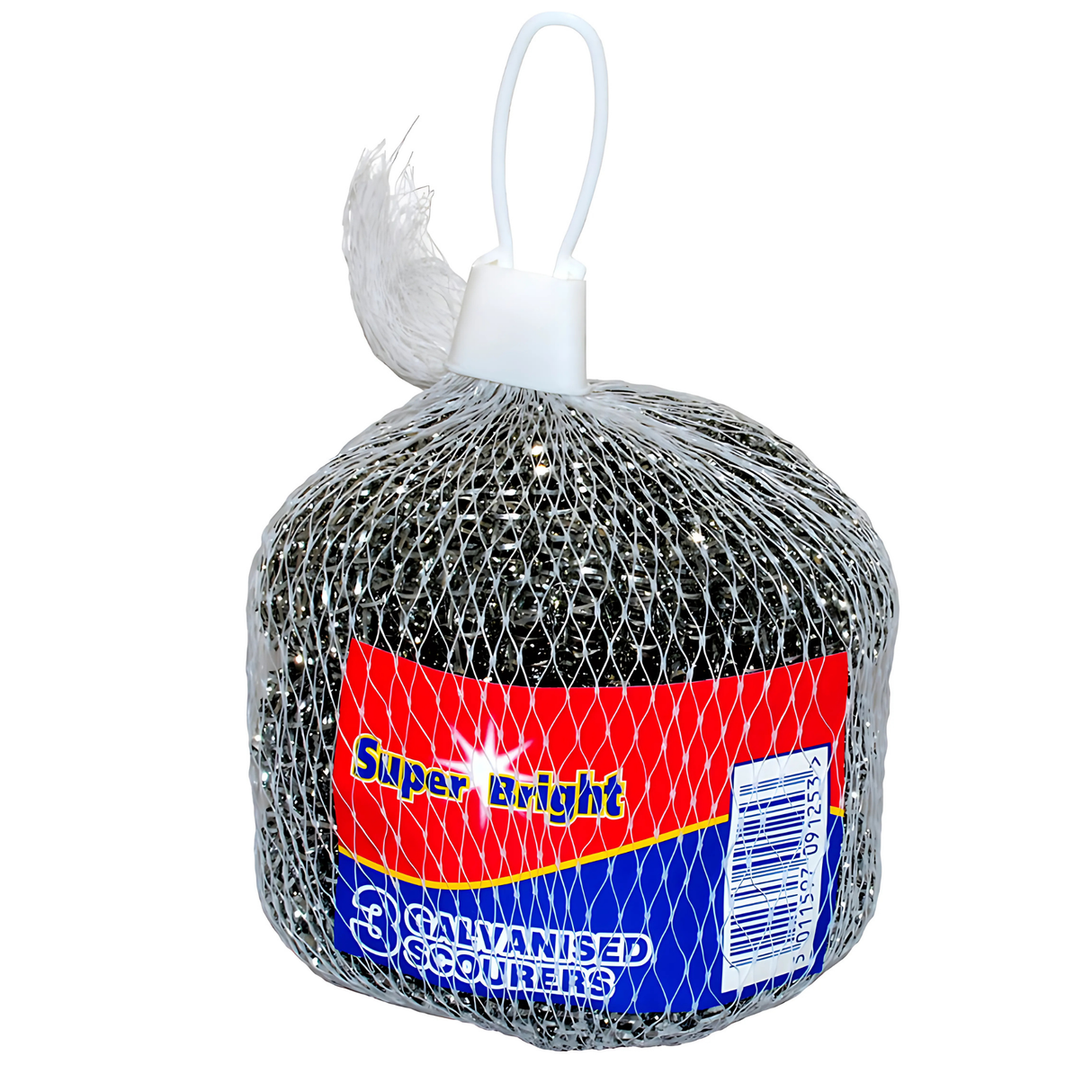 Super Bright Galvanised Scourers Pack of 3