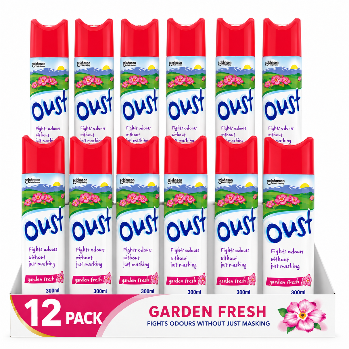 Oust Odour Eliminator Garden Fresh Air Freshener 300ml | Pack of 12