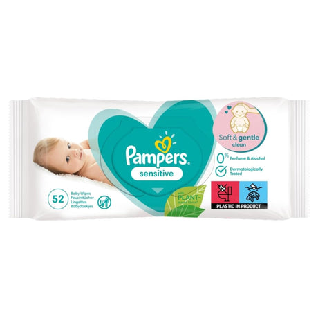 Pampers Sensitive Baby Wipes 52s