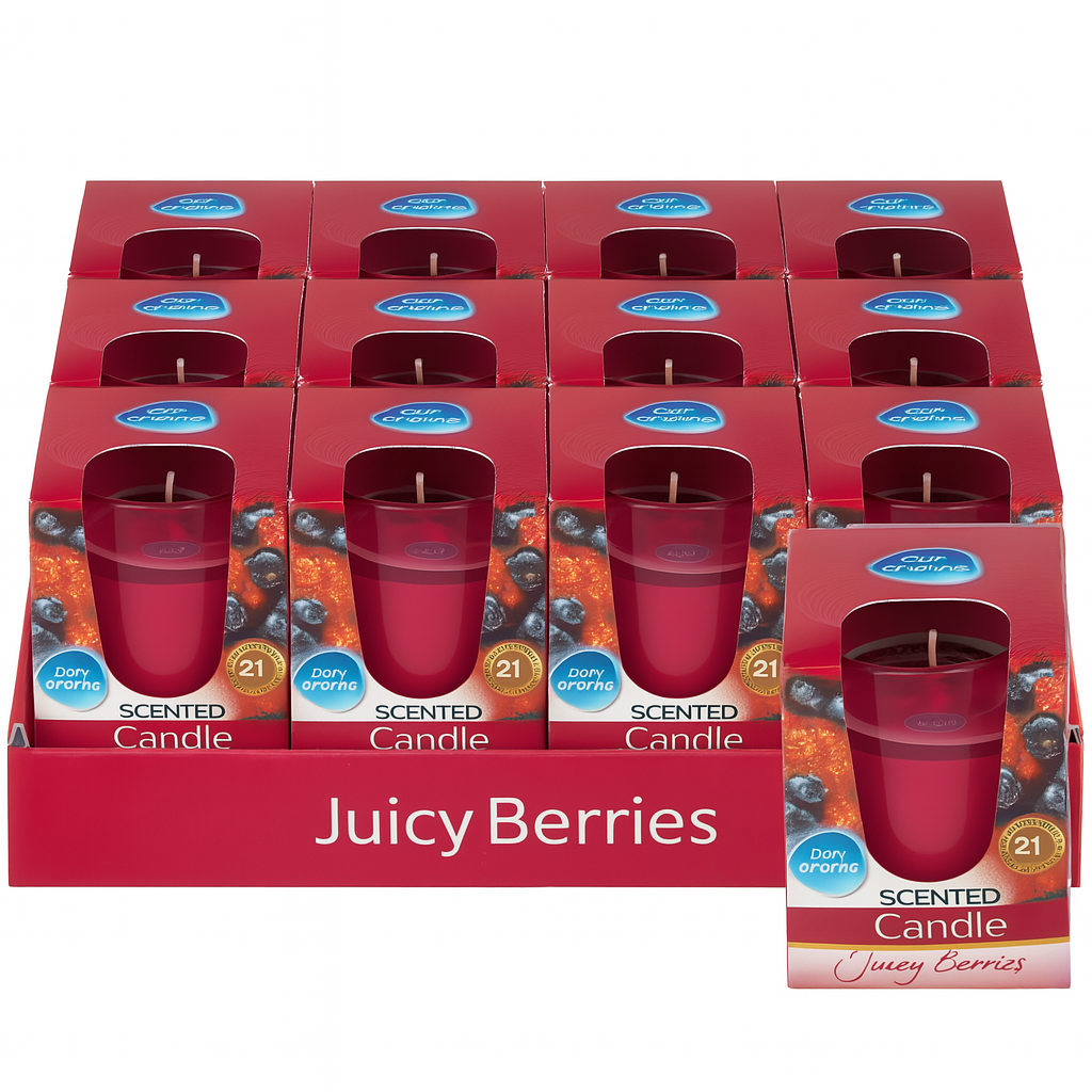 Pan Aroma Glass Candle Juicy Berries 85g | Pack of 12