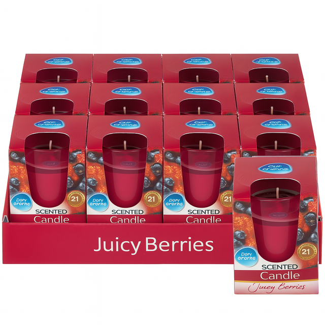 Pan Aroma Glass Candle Juicy Berries 85g | Pack of 12