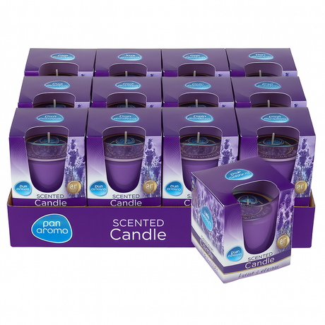 Pan Aroma Glass Candle Lavender Garden 85g | Pack of 12