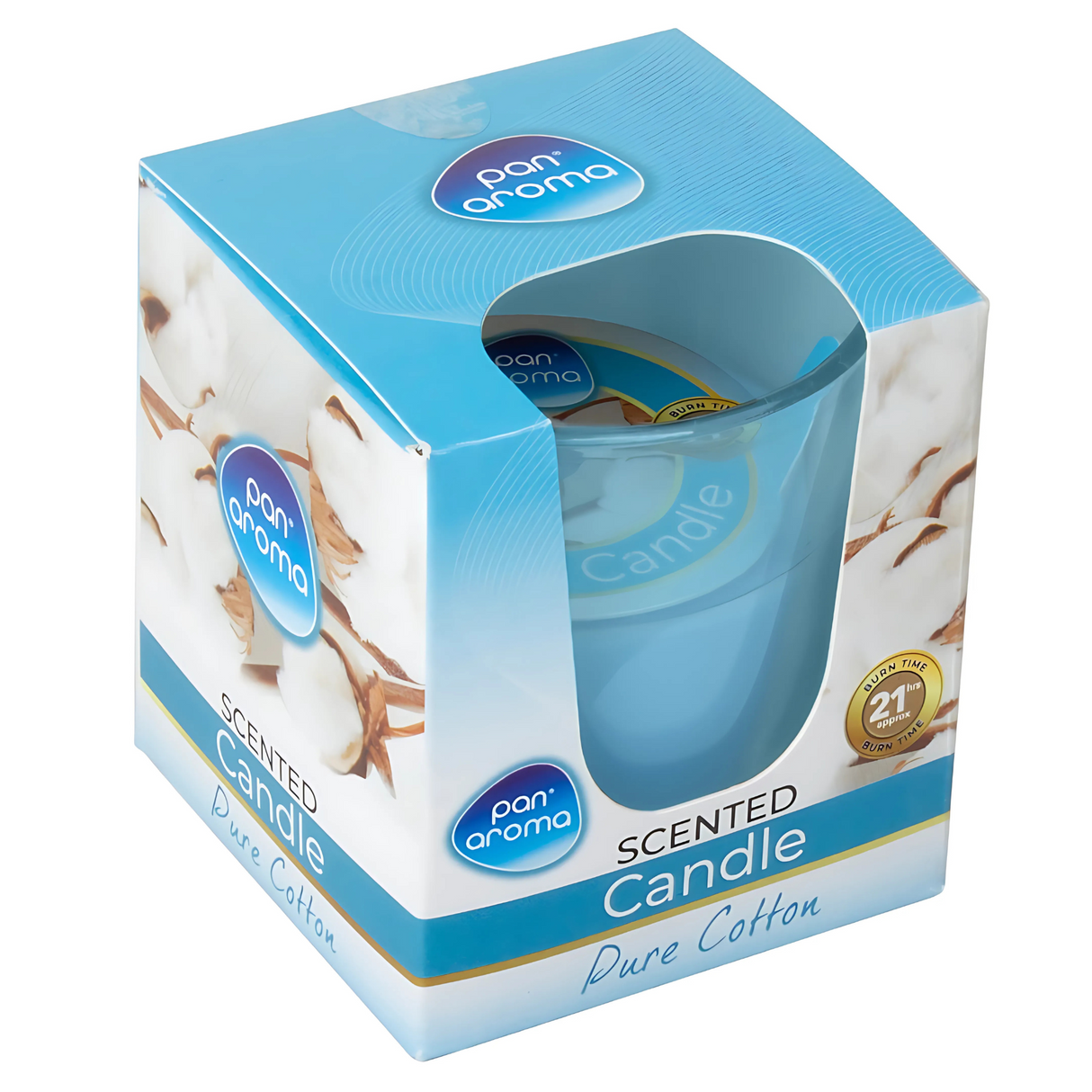 Pan Aroma Glass Candle Pure Cotton 85g | Pack of 12