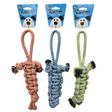 Pet Touch Assorted Braided Rope with Handle Dog Toy(HT8410)