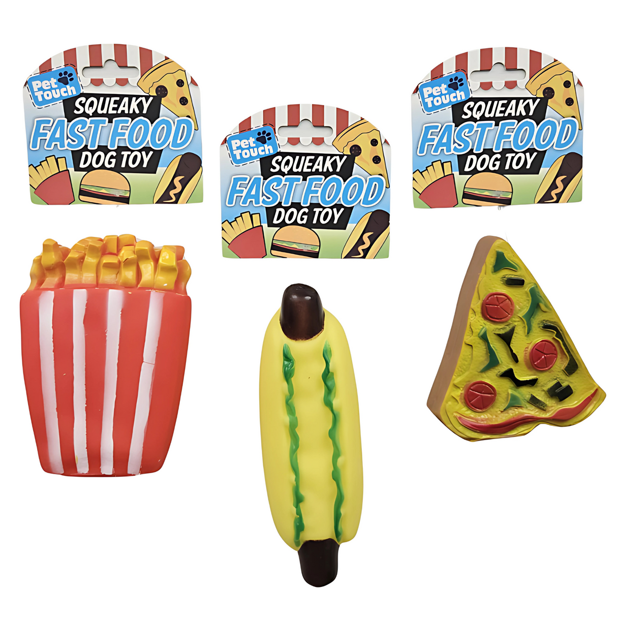 Pet Touch Squeaky Fast Food Dog Toy ASST2 (HT7051)
