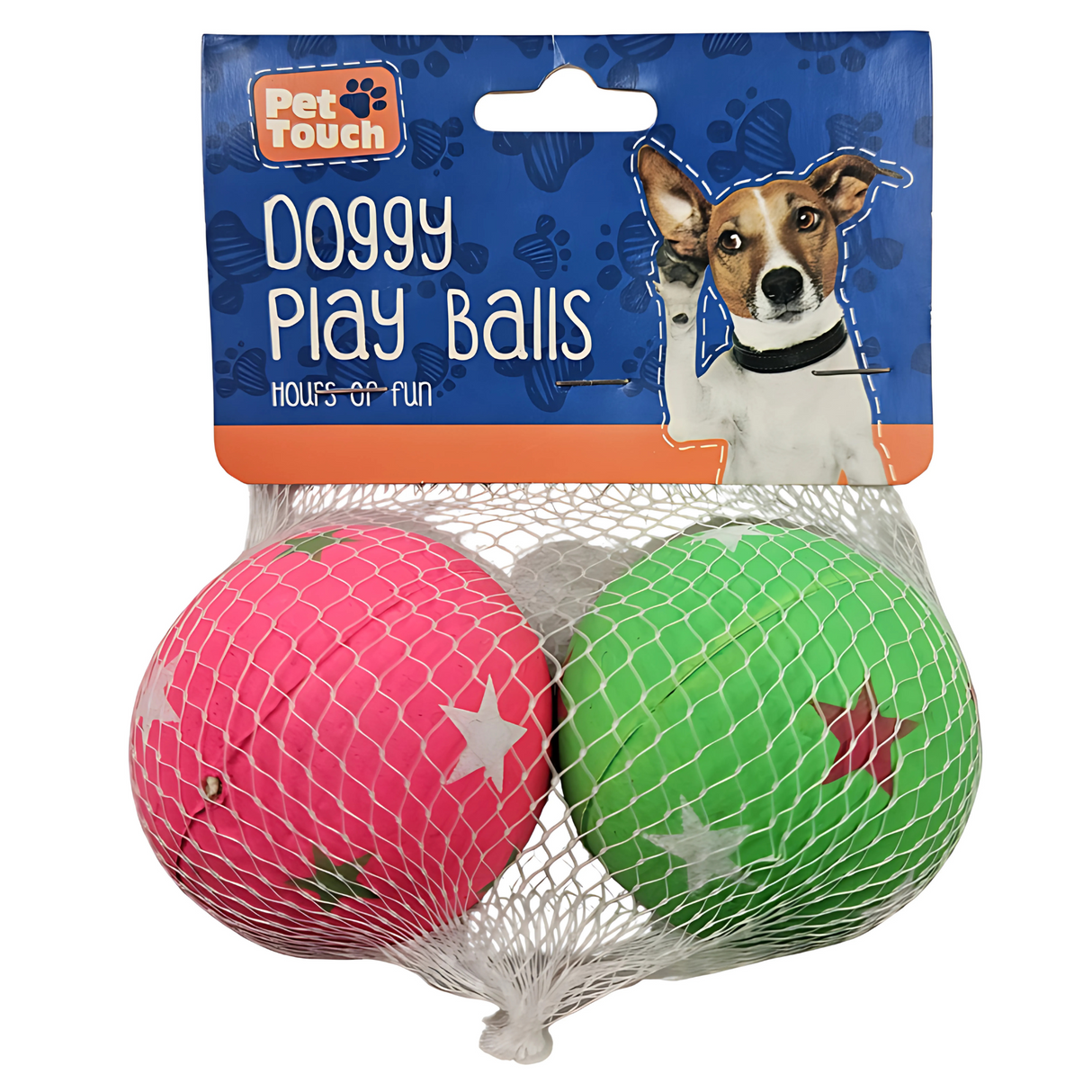 Pet touch Doggy Play Balls – Rubber (HT7147) | Pack of 2