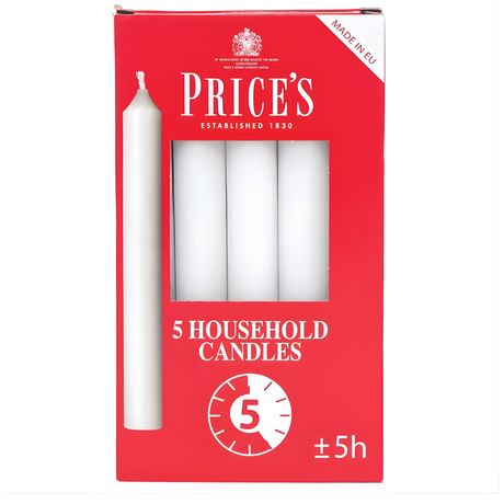 Price’s 5 Hour Household Candle | Pack of 5