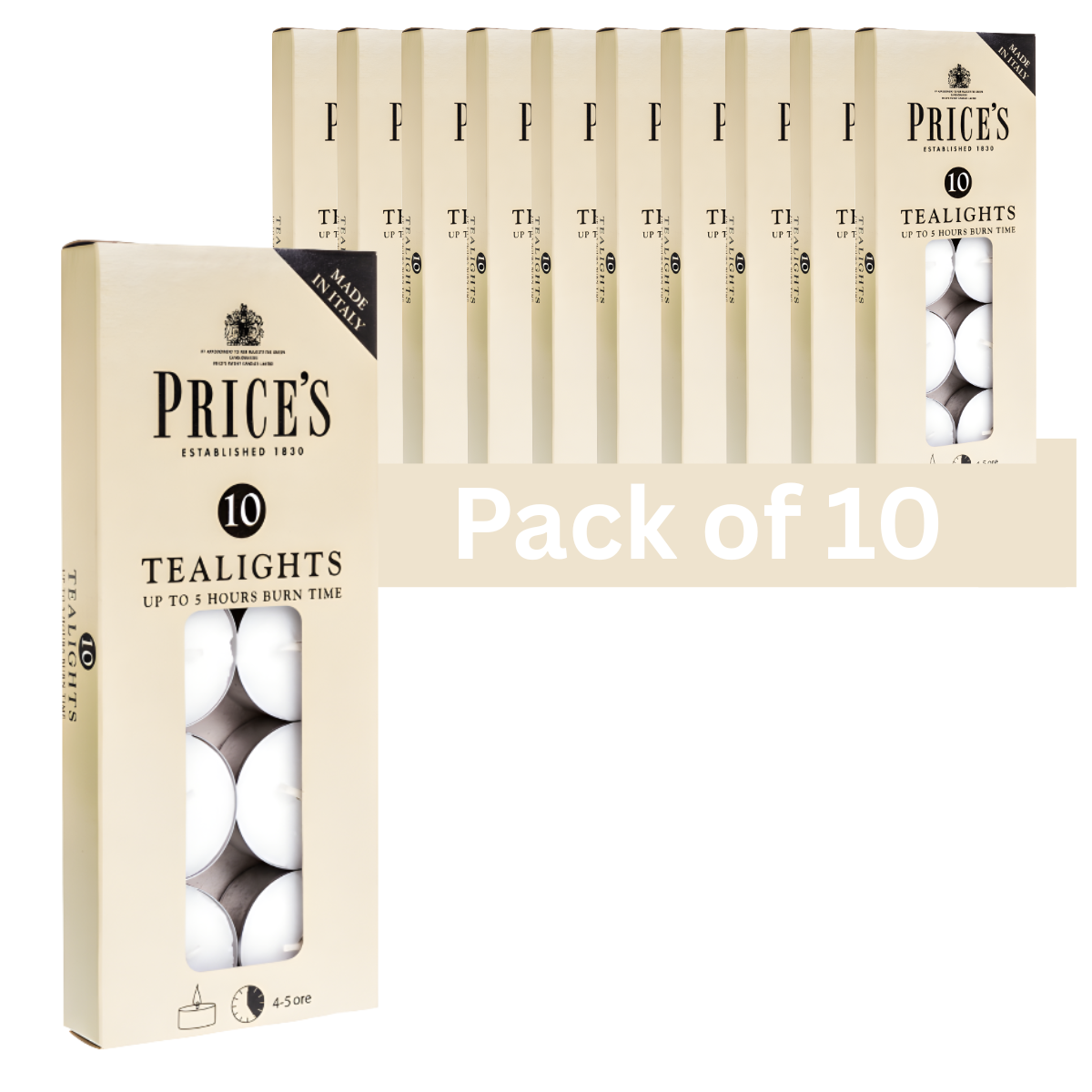 Price’s 5hr Unscented Tealights | Pack of 100