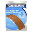 Questaplast Fabric Plasters 40 Pack (Assorted Sizes)