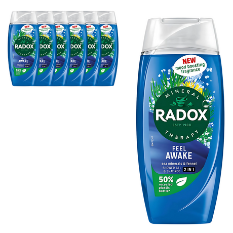 Radox Feel Feel Awake Shower Gel 225ml | Pack of 6