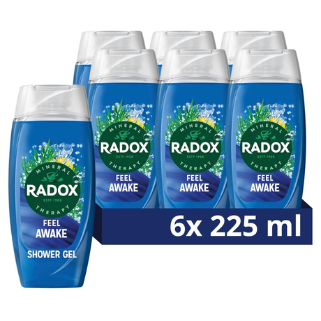 Radox Feel Feel Awake Shower Gel 225ml | Pack of 6