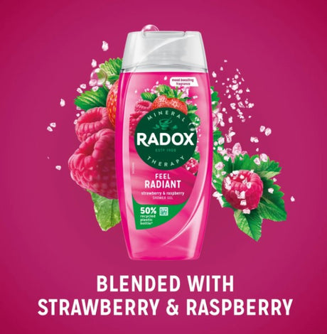 Radox Feel Radiant Strawberry & Raspberry Shower Gel 225ml
