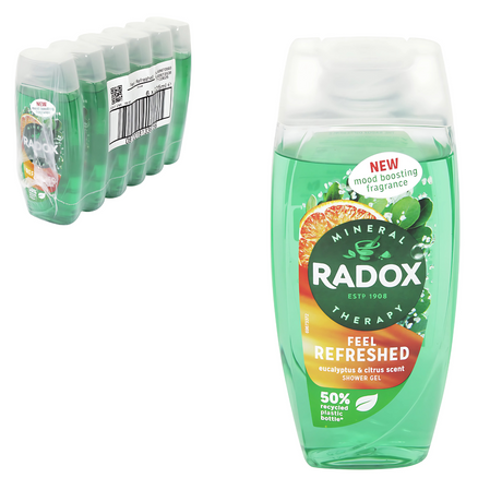 Radox Feel Refreshed Mood Boosting Shower Gel 225ml | Pack of 6