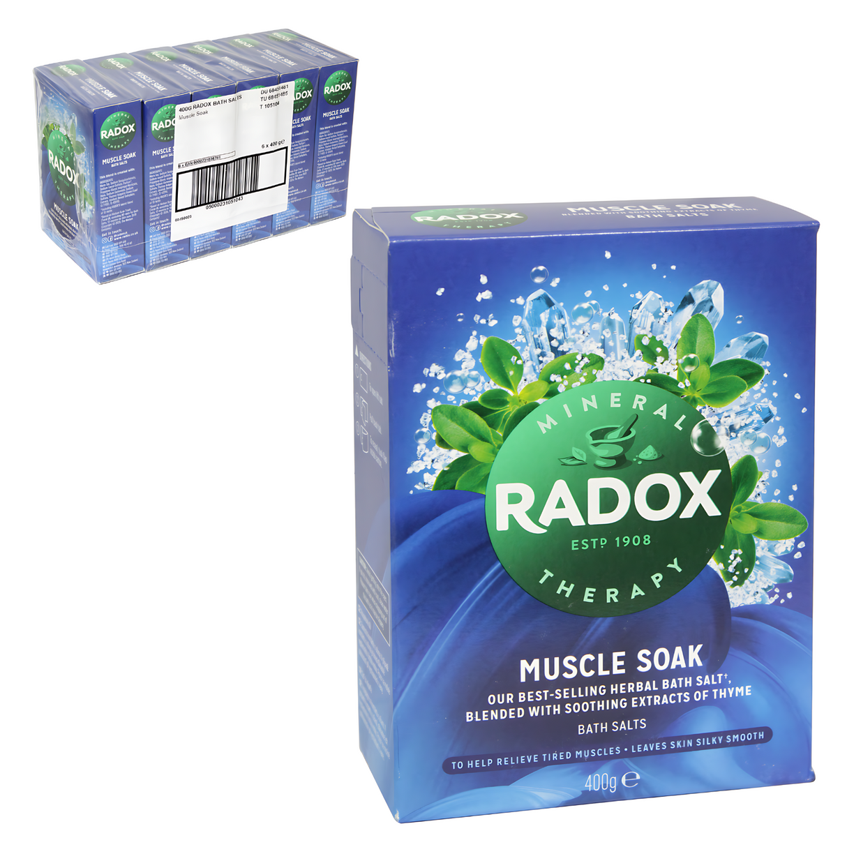 Radox Therapy Muscle Soak Bath Salts 400g | Pack Of 6