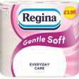 Regina Gentle Soft 3 Ply Quilted Toilet Roll White - Pack of 9