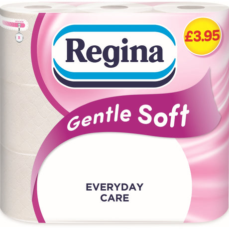 Regina Gentle Soft 3 Ply Quilted Toilet Roll White - Pack of 9