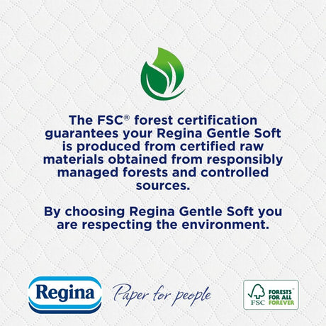 Regina Gentle Soft 3 Ply Quilted Toilet Roll White - Pack of 9