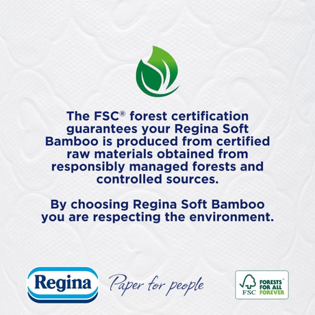 Regina Soft Bamboo 3 Ply Toilet Rolls - Pack of 4