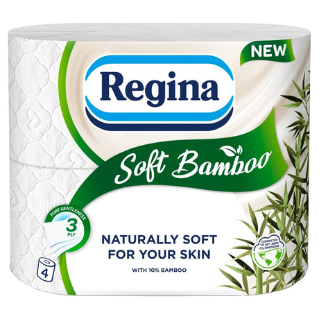 Regina Soft Bamboo 3 Ply Toilet Rolls - Pack of 4