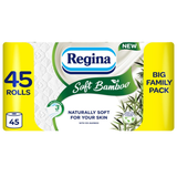 Regina Soft Bamboo 3 Ply Toilet Rolls - Pack of 45