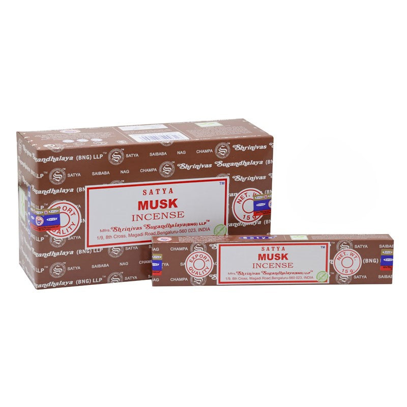 Satya Musk Incense Sticks 15g | Pack of 12