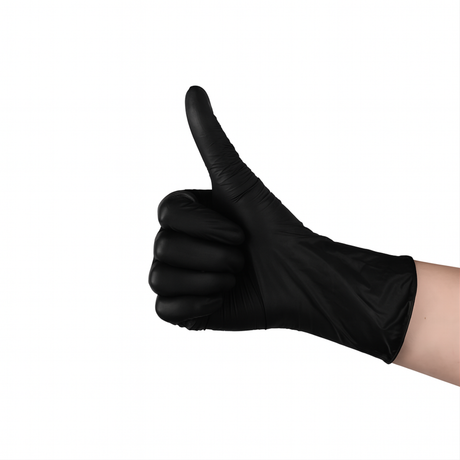 Safetouch Black Nitrile Gloves Powder-Free, Medical Class 1 | Small (Box of 100)