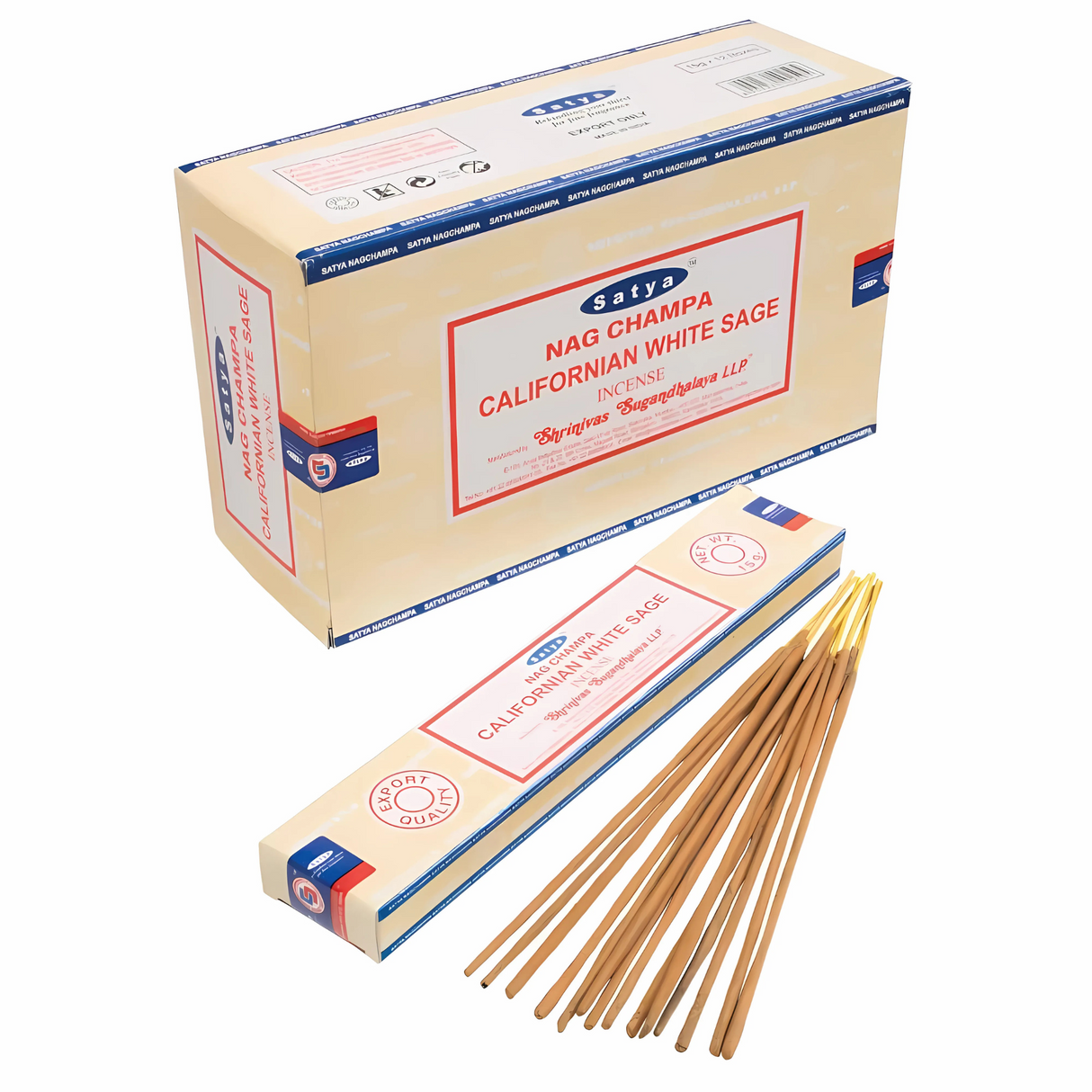 Satya Californian White Sage Incense Sticks 15g | Pack of 12