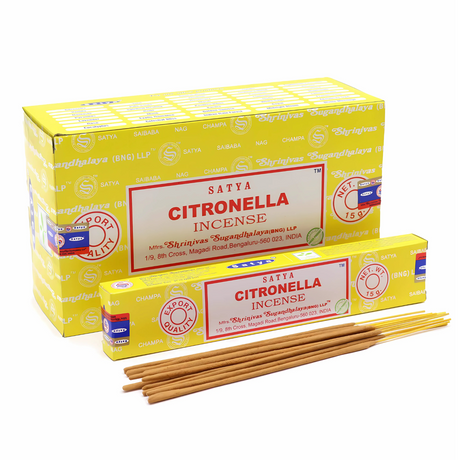 Satya Citronella Incense Sticks 15g |Pack of 12