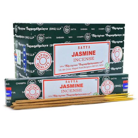 Satya Jasmine Incense Sticks 15g | Pack of 12