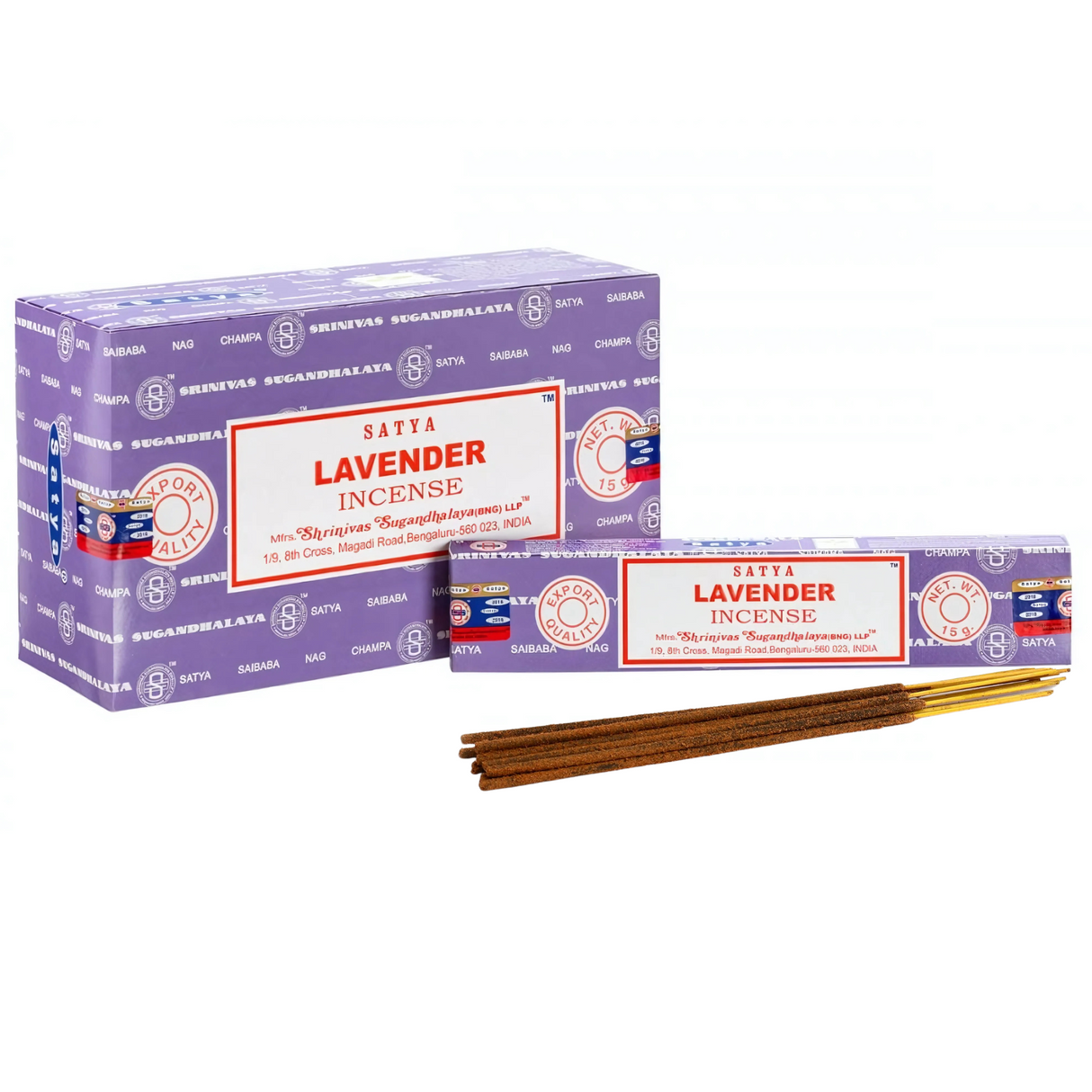 Satya Lavender Incense Sticks 15g | Pack of 12