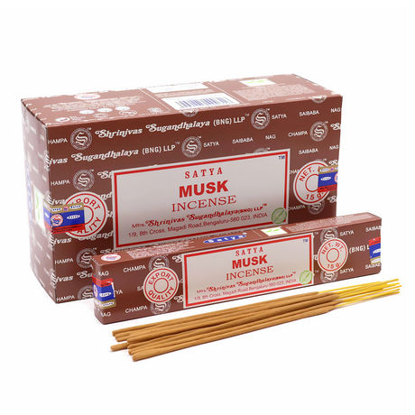Satya Musk Incense Sticks 15g | Pack of 12