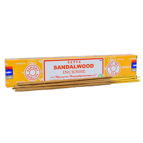 Satya Sandalwood Incense Sticks 15g | Pack of 12