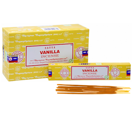 Satya Vanilla Incense Sticks 15g | Pack of 12