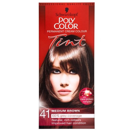 Schwarzkopf Poly Color Tint 41 Medium Brown Hair Dye