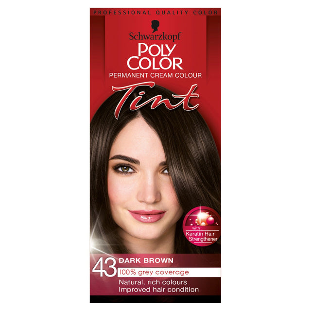 Schwarzkopf Poly Color Tint 43 Dark Brown Hair Dye