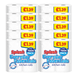 Splash Everyday Essentials Kitchen Rolls - Bulk Pack of 20 Rolls