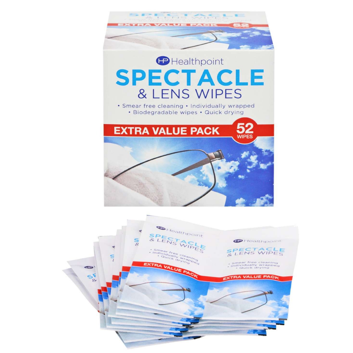 Healthpoint Spectacle & Lens 52 Wipes Pack