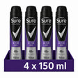Sure Men Active Dry Antiperspirant Deodorant 150ml | Pack of 4