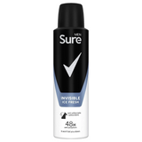 Sure Men Invisible Ice Fresh Antiperspirant Deodorant 150ml | Pack of 6