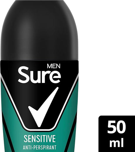 Sure Men Sensitive Antiperspirant Deodorant Roll On 50ml