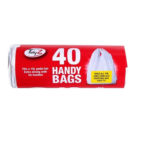 Tidyz 15L White Handy Carry Bag 40s