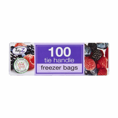 Tidyz Freezer Bags with Tie Handles 100s