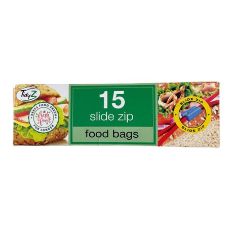 Tidyz Resealable Slide Zip Food Bags 15s