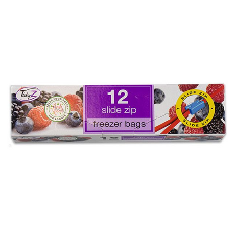 Tidyz Resealable Slide Zip Freezer Bags 12s