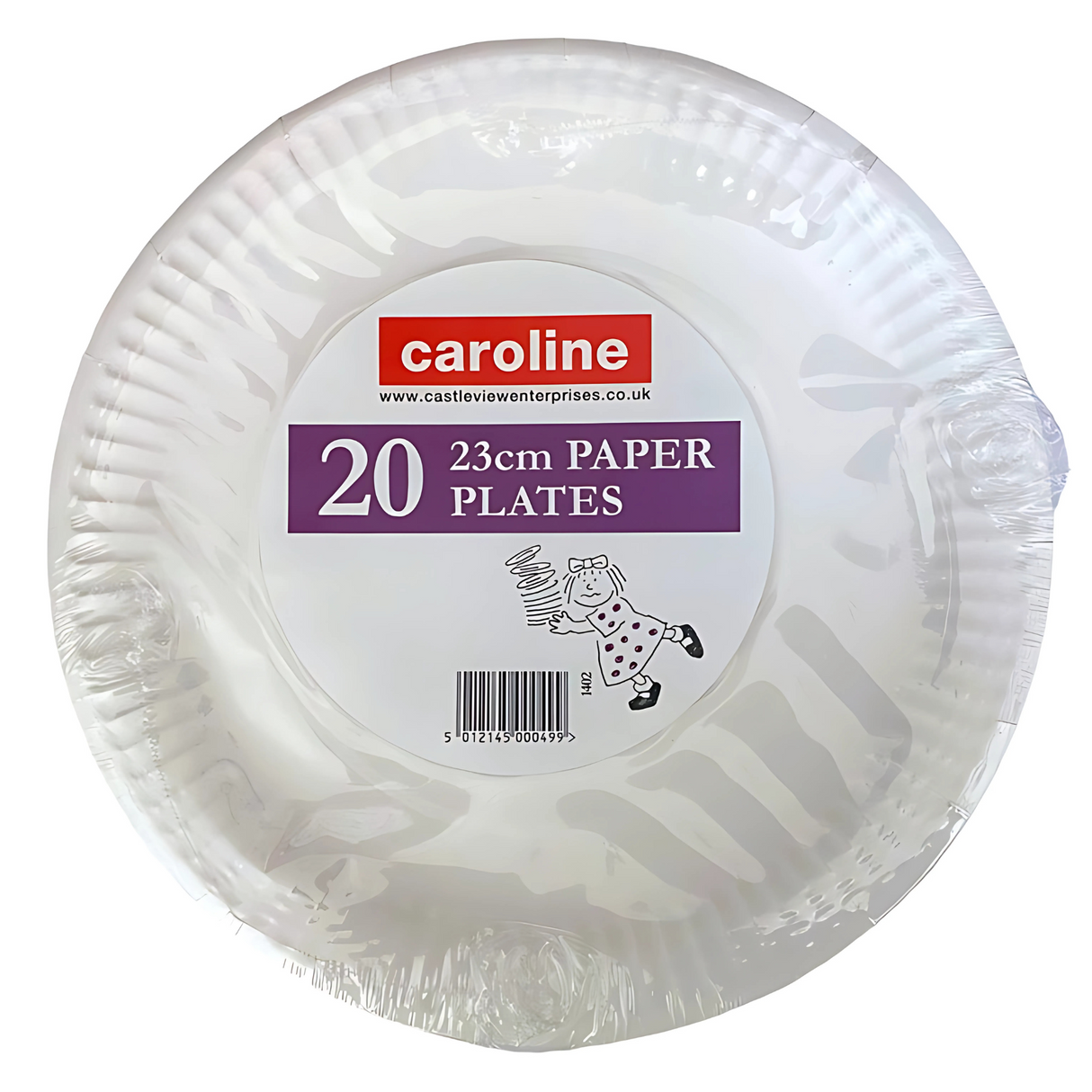 Caroline Paper Plates 23cm | Pack of 20 (1402)