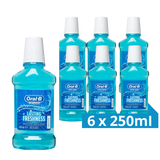Oral-B Complete Lasting Freshness Arctic Mint Mouthwash 250ml | Pack of 6