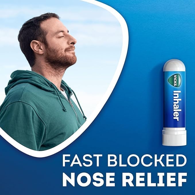 Vicks Inhaler Fast Acting Decongestant Nasal Stick for Blocked Nose 0.5ml