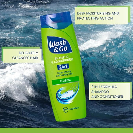Wash & Go 2 in 1 Classic Shampoo & Conditioner 200ml